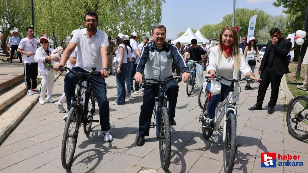 Ankara Gölbaşı'nda bisiklet sürme etkinliği yapıldı