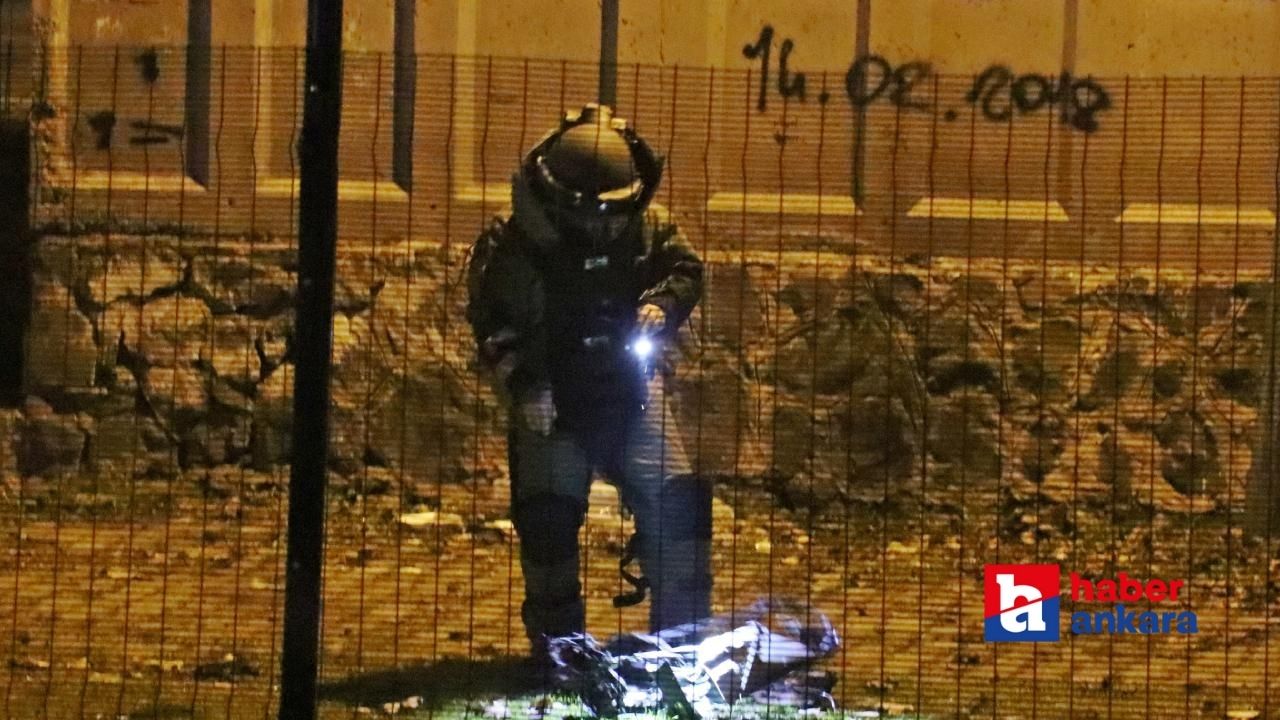 Ankara Gölbaşı'nda şüpheli çantaya bomba imha ekiplerince müdahale edildi